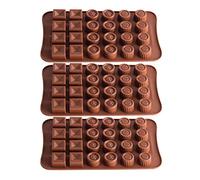 Chocolate Mold Reusable Chocolate Baking Mold Tool Chocolate Mold Set of 3,Baking Silicone Mold Tool Different Shapes Praline Shapes Non-Stick Jelly Making DIY for Chocolates Candy Cake Decoration