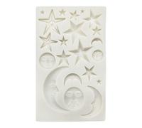 Chocolate Mold Star Moon Face Shaped Fondant Cake Decorating Tools Candy Baking Mold Easy to Clean Dessert