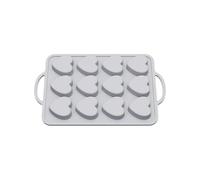 Chocolate Mold Tray - Silicone Nonstick Baking Utensil, 12-Cavity Love Heart Shaped Pan, Pink Gray Candy Maker For Home Kitchen | Flexible Dessert Mould For Farmhouse Valentine's Day Christmas Holiday