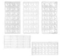 Chocolate Molds - 5PCS 3D Transparent Chocolate Bar Moulds, Deep Non-Stick Candy Mold for DIY Baking, Reusable Molds for Pastry Cake DIY Baking Candy