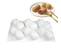 Chocolate Molds 6-Cavity Groundnut Shape Baking Flexible Cake Mould