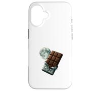 Chocolate Moon Cosmic Dessert Art Case for iPhone 16