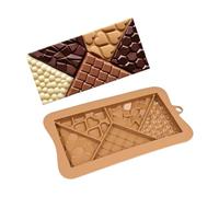 Chocolate Mould - Pro | Silicone Mould - Soft Non-Stick Food Grade Silicone Chocolate Bar Stamp for Snacks, Desserts, Protein Bars and Handmade Christmas Soap