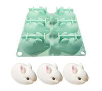 Chocolate Moulds, 3D Easter Bunny Mold Silicone 3D Rabbit Mold Chocolate Mold Baking Mould for Jelly Cake Making Green,Kitchen Tools