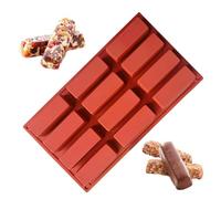 Chocolate Moulds - Chocolate Bar Mould | Deep Chocolate Bar Mould | Silicone Candy Bar Mold, Food Grade Rectangular Candy Molds, Chocolate Bar Break, Chocolate Bar Break Apart Candy Bar Molds