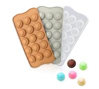 Chocolate Moulds Silicone, 3 PCS Wax Melt Moulds Jelly Mould Non-Stick Chocolate Moulds Silicone Kitchen Baking Moulds Smile Shape Candy Mold