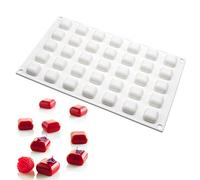 Chocolate Moulds, Silicone 3D Bakeware DIY Mould Jelly Pudding Dessert Candy Mold,35 Holes Square Shape