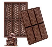 Chocolate Moulds Silicone Candy Molds 2PCS Silicone Moulds Chocolate Bar Sweet Moulds Candy Moulds Jelly Moulds Non-Stick Reusable Chocolate Mould for DIY Baking Candy Protein & Energy Bar Molds