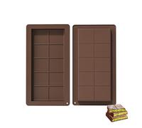 Chocolate Moulds - TRACOMPAN 2Pcs Thick Silicone Chocolate Bar Molds for DIY Candy Making, Deep & Reusable Chocolates Molds for Bars, Stuffed Candies, Baking, Gifts