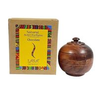 Chocolate Natural Solid Perfume Beeswax Long Lasting Body Fragrance Balm Solid State Eau De Perfum in Wooden Jar 6 gm