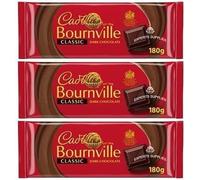 Chocolate NewBournville Classic Dark Chocolate Bar 180g Pack of 3 For Everyone For Christmas