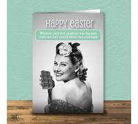 Chocolate Not Laughter The Best Medicine - Easter Card
