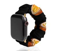 Chocolate Orange Cake Scrunchies Watch Band Compatible with IWacth Series Replacement Strap 42mm/44mm