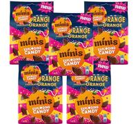 Chocolate Orange Exploding Minis Pouch 105g - Milk Chocolate Pieces with Popping Candy - Tey (5 x Bags)