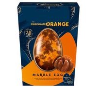 Chocolate Orange Marble Easter Egg 425g - Extra Thick Milk Chocolate Marbled Egg Made With Delicious Orange Swirls