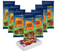 Chocolate Orange Milk Chocolate Mini Egg Bar 90g With Easter Gift Box - Made With Real Orange Oil & Made Crushed mini eggs (12 x Bars)