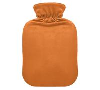 Chocolate Orange Solid Color hot Water Bottles with Soft Cover, 2L hotwater Bag for Pain Relief, Neck and Shoulder Pain Relief, Bolsa de agua Caliente para el Dolor
