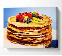 Chocolate Pancake Delight Canvas Print Wall Art - Large 26 x 40 Inches