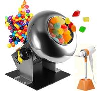 Chocolate Panning Machine, 200W Electric Sugar Coating Machine for 1-3KG Chocolate Coating, Adjustable Angle for Bakeries and Food Stores
