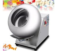 Chocolate Panning Machine, Electric Sugar Coating Machine, Small Commercial Mini Chocolate Panning Machine, 3-6kg/H Chocolate Coating Polishing Machine Coater Sugar Ball Coating Drying Machine