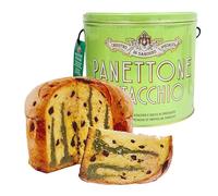 Chocolate, Pistachio, Fruity Panettone Cake Tin - Authentic Chiostro Di Saronno Assorted Flavour Panettones. Christmas Cake for Birthday Gifts, Christmas Gifts (Pistachio)