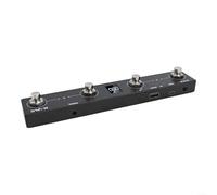 Chocolate Plus M-VAVE MIDI Footswitch Controller - 4 Buttons Rechargeable Wireless Performance Pedal, USB Compatible with CubeSuite App, Portable Metal Design (Black)