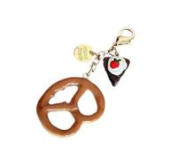 Chocolate Pretzel Bread Change Holder Bag Pendant Cartoon Keychain Bags Charm for Stylish Individuals and Students