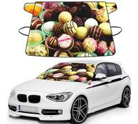 Chocolate Printed Car Windshield Snow Cover, Waterproof Windshield Cover for Ice, Snow & Sun, Fits Most Cars & SUVs - 69x42.5''