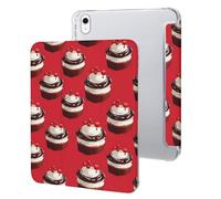 Chocolate Raspberry Cake Cute Tablet Case with Pencil Holder Lightweight Hard Protective Cover Compatible with iPad 9th/ 8th/ 7th