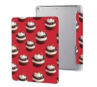 Chocolate Raspberry Cake Cute Tablet Case with Pencil Holder Lightweight Hard Protective Cover Compatible with iPad 9th/ 8th/ 7th