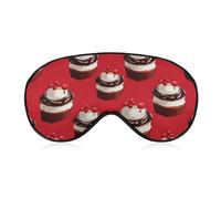 Chocolate Raspberry Cake Soft Eye Masks for Sleep with Adjustable Strap Breathable Travel Sleeping Covers