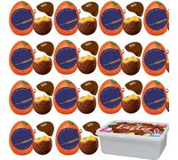 Chocolate Rich Orange Filled Wrapped Egg With Gift Tub - Egg Made With Real Orange Oil With a Creamy Filling - Ideal for Easter egg hunts (680g)