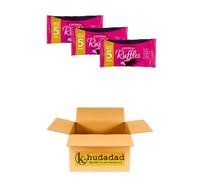 Chocolate Ruffle Bundle | Raspberry & Coconut Ruffles Bars 5x130g Packs | Dark Chocolate Coated Coconut & Raspberry Bars | Available in Multipacks | Indulgent Chocolate Treat Gift (3x)