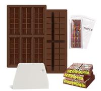 Chocolate Schokoladenform Silikon Tief,2 Stück 6 Mulden Schokoladenform Schokolade,Silikonform Schokoladentafel Tiefe,Extra Tief Schokolade Form für Schokolade Praline Süßigkeiten