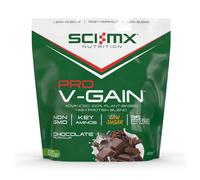 SCI-MX Pro-V Gain - 100% Vegan Chocolate Flavour Soy Protein Powder Isolate + B12 + Magnesium - Muscle Growth & Maintenance - Sugar Free, Non-GMO - 2.2KG (49 servings) 33g of protein per serving