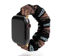 Chocolate Scrunchies Watch Band Compatible with IWatch Stretchy Elastic Replacement Strap 38mm/40mm