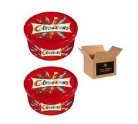 Chocolate Selection Tub - Assorted Mini Milk Chocolates with Snickers, Galaxy, Bounty & Milky Way - Festive Sharing Tub for Christmas, New Year, Birthdays & Parties (Celebrations - 500g x 2Pack)