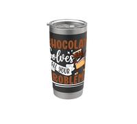 Chocolate Solves All Your Problems Chocoholic Cocoa Stainless Steel Insulated Tumbler