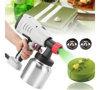Chocolate Spray Gun Kit, 800ml Cake Decorating Airbrush with 2 Nozzles, Electric Baking Machine for Desserts