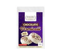 Chocolate Sprinkles 500g - Milk Vermicelli Chocolate Sprinkles - Bulk Catering Pack - Confectionery Decoration Strands for Cakes, Cupcakes, Ice Cream, Donuts & Desserts - Chocolate Jimmies
