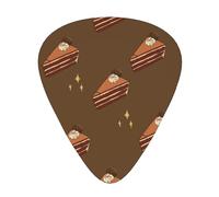 Chocolate Squares Cake 12 guitar picks per pack, available in 3 different thicknesses, suitable for electric guitars, ukuleles, etc.