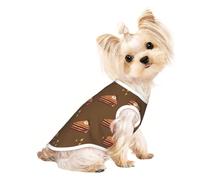 Chocolate Squares Cake Pet Breathable Sleeveless T-shirt M for Small Dogs and Cats Soft, Lightweight, Stylish