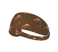 Chocolate Squares Cake Picture Elastic Exercise Headband Head Tie,Headband for Men and Women,Hair Band for Yoga Fitness