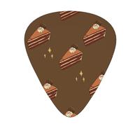 Chocolate Squares Cake Printed guitar picks, 12 pieces in 3 different thicknesses, suitable for acoustic guitar, electric guitar and band players