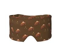 Chocolate Squares Cake Printed Sleep Eye and Ear Masks (26.8Ã-4.3 inches) Suitable for Travel, Yoga, Deep Rest Indoor and Outdoor