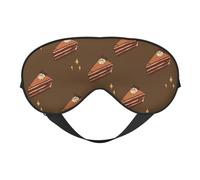 Chocolate Squares Cake Prints Double-Sided Eye Mask Adjustable Design Light-Blocking and Breathable Suitable for Rest and Travel.