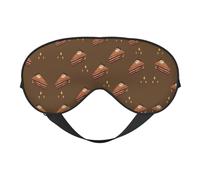 Chocolate Squares Cake Soft Eye mask, All Over Printed, 96% Polyester 4% Spandex
