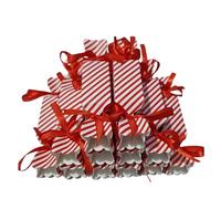 Chocolate Sweet Cracker Gift Set Celebration Treats Present Adults Kids Birthday Wedding Graduation Anniversary Mothers Fathers Baby Shower Thank You- Party Favour (Red Stripes - 12 Pack)