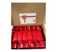 Chocolate Sweet Cracker Gift Set Celebration Treats Present Adults Kids Birthday Wedding Graduation Anniversary Mothers Fathers Baby Shower Thank You- Party Favour (Red (12 Piece))