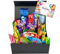 Chocolate & Sweet Treat Gift Box - 40+ Assorted Candy & Chocolate Mix - Kids Party Snack Hamper - Gift for All Occasions, Birthday & Halloween (Birthday Kids)